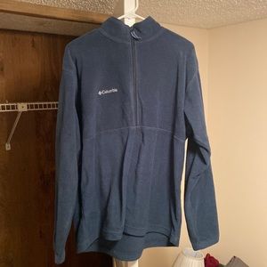 Colombia 1/4 zip blue fleece pullover size large